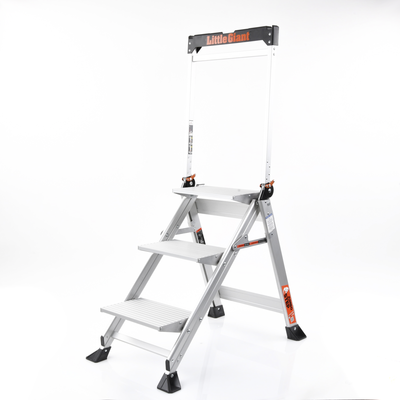 Escalera de Tijera con Punto de Apoyo Anti-caídas de 0.67 m (Nivel de Pie), con Peldaños JUMBO, (SKU 11903). - Imagen 5
