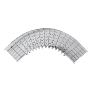 Curva Pre-Fabricada Horizontal de 90° con medidas de 66 mm de Peralte y 50 mm Ancho (66/50 mm)