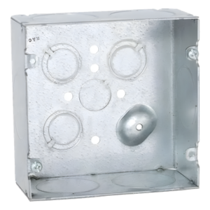 Caja Cuadrada 4 11/16 x 4 11/16"/ Profundidad 2- 1/8"/ Cuenta con 6 Entrada de 1 1/4"/ 1 Entrada de 1/2" / 3 TKO (1/2"-3/4").