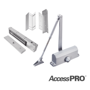 KIT INC CHAPA MAGNETICA DE 600LBS / MONTAJE TIPO Z Y L / CIERRA PUERTAS
