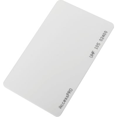 Tarjeta RFID UHF / EPC GEN2 / ISO 18000 6C / PET No imprimible / Incluye porta tarjeta