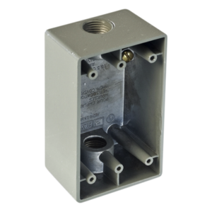 Caja Condulet FS de 3/4" (19.05 mm) con dos bocas a prueba de intemperie.