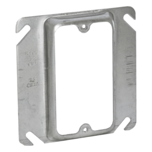 Sobretapa Cuadrada Galvanizada de 4", realce de 1/2".