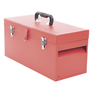 Caja de herramientas metálica con soble cerradura de 51 x 21.5 x 24cm.