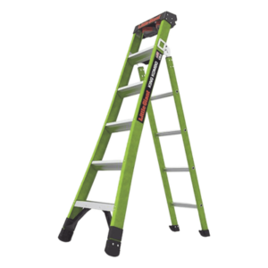 Escalera de Tijera 3 en 1 de 1.8 Metros, Fibra de Vidrio (SKU13906-001). Hecha en E.U.A. (Versión 2.0)