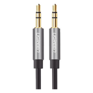 Cable Auxiliar 5 Metros / Conector 3.5mm a 3.5mm / Macho a Macho / Cubierta de TPE / Carcasa de Aluminio / Color Negro