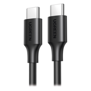 Cable USB-C a USB-C | 1 Metro | Carga Rápida de hasta 60W | Transferencia de datos de 480 Mbps | PD3.0 | QC 4.0/3.0/2.0 | FPC | AFC | Duradero y Flexible| Caja ABS | Cubierta de TPE | Color Negro.