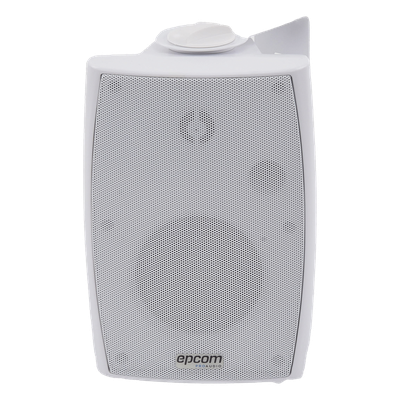 Altavoz de Pared de 2 vías | Woofer 4in + 1.5in | 2.5W - 20W | Para Sistemas 70/100V y 8 ohms | Material ABS | Rejilla y Bracket de Metal | Color Blanco - Imagen 2