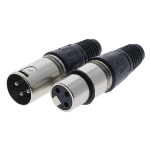 Kit Conector XLR Hembra + XLR Macho | Ideal para Conexiones de Micrófonos, Mezcladoras | Equipo de Audio Profesional