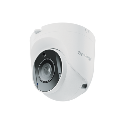 Cámara Turret 5MP, Lente 2.8mm, Ranura microSD, Incluye licencia para grabación Surveillance Station