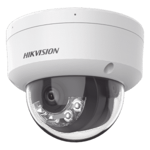 [Dual Light] Domo IP 2 Megapixel / Lente 2.8 mm / 30 mts IR + 30 mts Luz Blanca / Micrófono Integrado / Antivandálico IK08 / ACUSENSE Lite / Exterior IP67 / H.265 / PoE / ONVIF / Micro SD