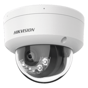 Domo IP 4 Megapixel / Lente 2.8 mm / Dual Light (30 mts IR + 30 mts Luz Blanca) / Micrófono Integrado / Antivandálico IK08 / Motion Detection 2.0 / Exterior IP67 / H.265 / PoE / ONVIF / Micro SD