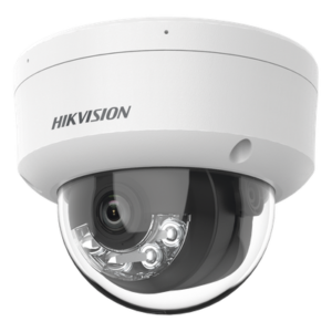 Domo IP 4 Megapixel / Lente 2.8 mm / Dual Light (30 mts IR + 30 mts Luz Blanca) / Micrófono Integrado / Antivandálico IK08 / Motion Detection 2.0 / Exterior IP67 / H.265 / PoE / ONVIF / Micro SD