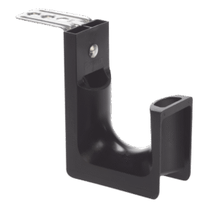 Sujetador STRONGHOLD tipo J (J-Hook), Con Soporte para Montaje en Techo, Para 46 Cables Cat6, Nylon 6.6, Color Negro, 1 pieza