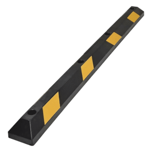 Tope Vehicular P / Estacionamiento / 183cm / Color Negro-Amarillo / 8 Franjas Reflejantes.
