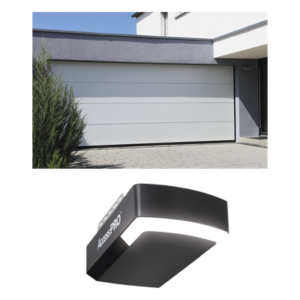 KIT COMPLETO Puerta D/ Garage 18x7 Pies / Lisa Linea Central / Color blanco / Insulada / Incluye Motor FS1000APPRT / 1/2HP / Fuerte/Silencioso/Luz LED/Motor DC .