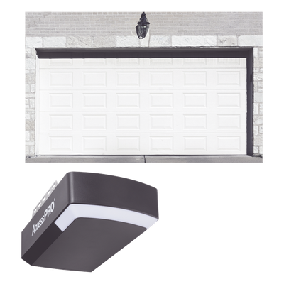 KIT COMPLETO Puerta D/ Garage 14x8 Pies / Cuadro Corto / Color blanco / Insulada / Incluye Motor FS1000APPRT / 1/2HP / Fuerte/Silencioso/Luz LED/Motor DC .
