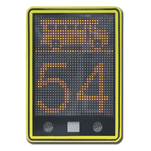 Radar de velocidad de 3 dígitos con mensajes variables y confgurables