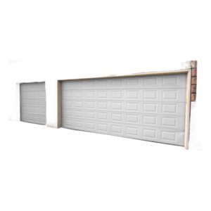 Puerta de Garage de alta calidad, Color blanco 20X8 pies, AISLADA, Estilo Americana , CUADRO CORTO.