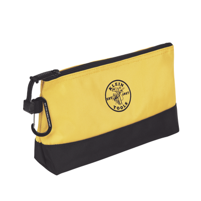 KIT 5 Bolsos Ultra Resistentes para Herramientas con Base y cierre Zipper, Colores: gris claro, amarillo, naranja, azul, gris oscuro. Todos con Mosquetones de Aluminio. - Imagen 5