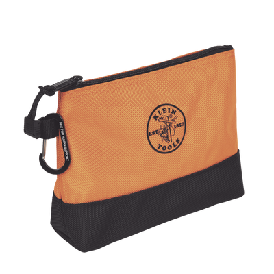 KIT 5 Bolsos Ultra Resistentes para Herramientas con Base y cierre Zipper, Colores: gris claro, amarillo, naranja, azul, gris oscuro. Todos con Mosquetones de Aluminio. - Imagen 4