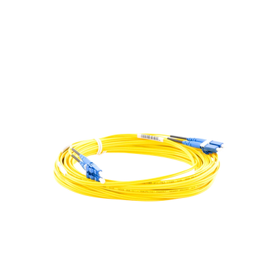 Jumper de Fibra Optica Monomodo 9/125 OS2, LC-LC Duplex, OFNR (Riser), Color Amarillo, 10 Metros - Imagen 3