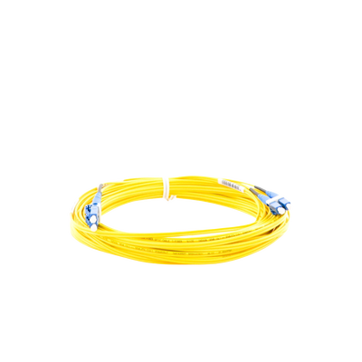 Jumper de Fibra Optica Monomodo 9/125 OS2, LC-LC Duplex, OFNR (Riser), Color Amarillo, 10 Metros - Imagen 4