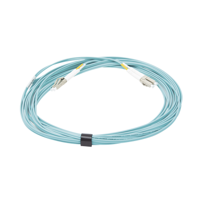 Jumper de Fibra Óptica Multimodo 50/125 XGLO OM3, LC-LC Duplex, OFNR, Color Aqua, 7 Metros - Imagen 2