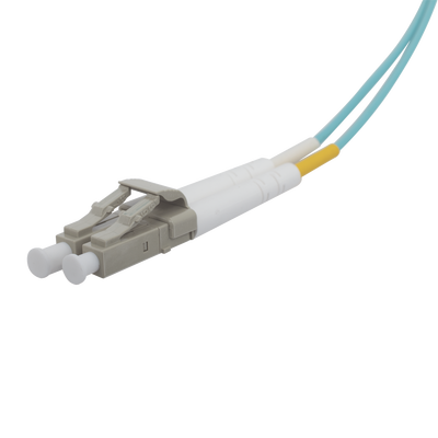 Jumper de Fibra Óptica Multimodo 50/125 XGLO OM3, LC-LC Duplex, OFNR, Color Aqua, 30 Metros (98.43 Pies) - Imagen 2