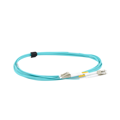Jumper de Fibra Óptica Multimodo 50/125 XGLO OM4, LC-LC Duplex, OFNR, Color Aqua, 3 Metros - Imagen 2