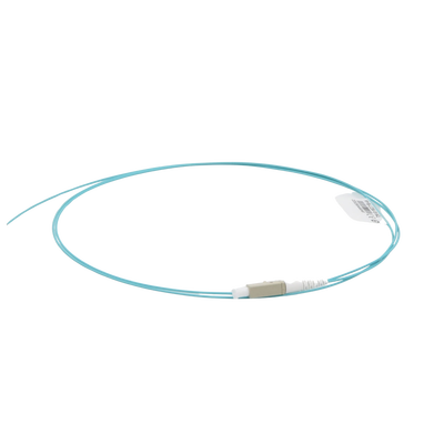 Pigtail de Fibra Óptica LC Simplex, Multimodo OM4 XGLO 50/125, OFNR, Color Aqua, 1 Metro - Imagen 4