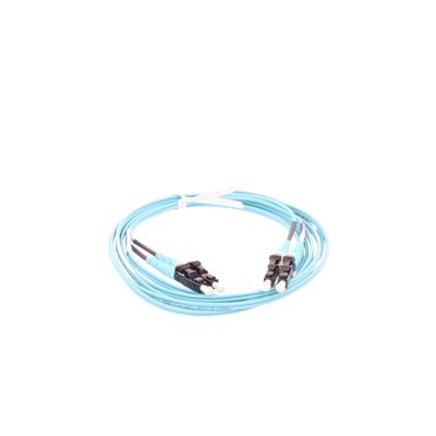 Jumper de Fibra Optica Multimodo 50/125 OM3, LC-LC Duplex, OFNR (Riser), Color Aqua, 1 Metro - Imagen 3