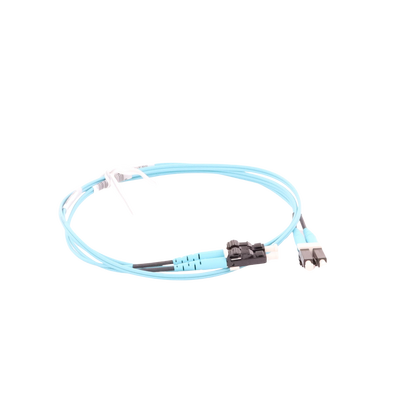 Jumper de Fibra Optica Multimodo 50/125 OM3, LC-LC Duplex, OFNR (Riser), Color Aqua, 1 Metro - Imagen 4