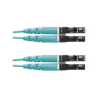 Jumper de Fibra Optica Multimodo 50/125 OM3, LC-LC Duplex, OFNR (Riser), Color Aqua, 3 Metros - Imagen 2