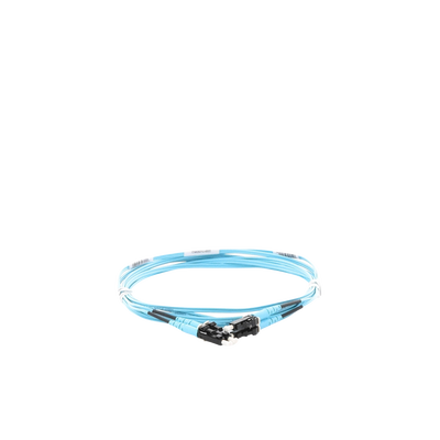 Jumper de Fibra Optica Multimodo 50/125 OM3, LC-LC Duplex, OFNR (Riser), Color Aqua, 3 Metros - Imagen 3