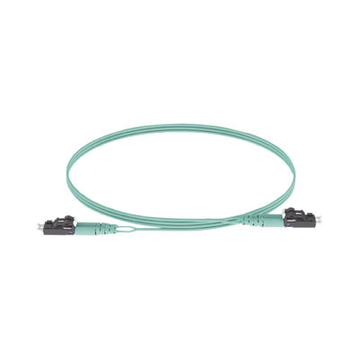 Jumper de Fibra Optica Multimodo 50/125 OM3, LC-LC Duplex, OFNR (Riser), Color Aqua, 5 Metros - Imagen 2