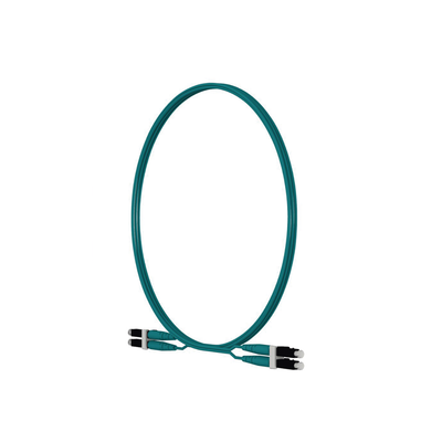 Jumper de Fibra Optica Multimodo 50/125 OM4, LC-LC Duplex, LSZH, Color Aqua, 2 Metros - Imagen 2