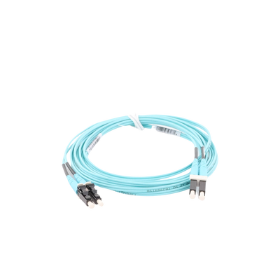 Jumper de Fibra Optica Multimodo 50/125 OM4, LC-LC Duplex, OFNR (Riser), Color Aqua, 3 Metros - Imagen 2