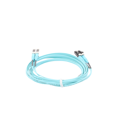 Jumper de Fibra Optica Multimodo 50/125 OM4, LC-LC Duplex, OFNR (Riser), Color Aqua, 3 Metros - Imagen 3