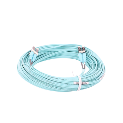 Jumper de Fibra Optica Multimodo 50/125 OM4, LC-LC Duplex, OFNR (Riser), Color Aqua, 20 Metros - Imagen 3