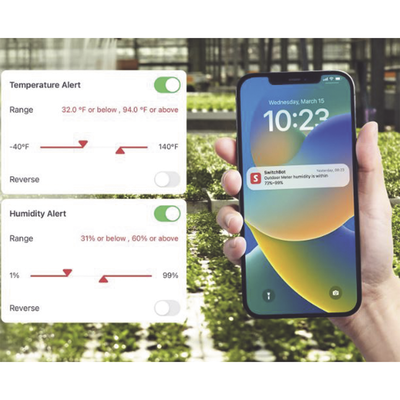 Medidor de temperatura y humedad Datos en pantalla / inalámbrico BLUETOOTH compatible con HUB SwitchBot - Imagen 4