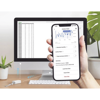 Medidor de temperatura y humedad Datos en pantalla / inalámbrico BLUETOOTH compatible con HUB SwitchBot - Imagen 3