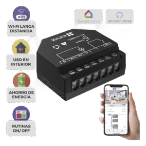 Relevador Wi-Fi Inteligente / Ideal Para Control de Iluminación / 1 Salida para un Apagador / Control Remoto / Horarios Personalizados / Registro de Consumo