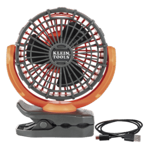Ventilador Inalámbrico-Portátil Recargable Ideal para el Trabajo. Montable por Pinza o por Potentes Imanes. Incluye cable USB-C