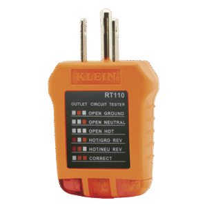 Probador de Tomacorrientes Estándar, con Secuencia de Luces para Indicar un Cableado Correcto/Incorrecto.