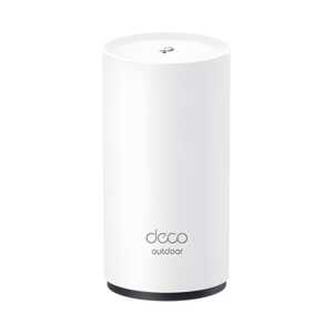 Router Inalámbrico MESH Exterior para Hogar / Doble Banda Wi-Fi 6 AX3000 Mbps / 2 Puerto Gigabit WAN/LAN / Puertos PoE 802.3 af/at Entrada / 2 Antenas Internas / Protección IP65 / Administración Mediante la App Deco (iOS, Android)