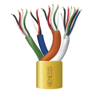 Carrete de Cable de 305 Metros (1000 Pies) / Color Amarillo / Compuesto por 6x22 AWG blindado, 4x18 AWG, 4x22 AWG, y 2x22 AWG / Para Aplicaciones en Control de Acceso