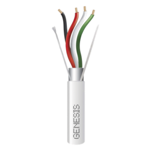 Bobina de 305 m (1000 ft) / Cable para Alarma 4x22 AWG / Blindado / Riser / Blanco