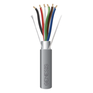 Bobina de 305 Metros (1000 Pies) de Cable 6x22 AWG / Blindado / Plenum de Color Gris / Aplicaciones de Audio, Seguridad y Control