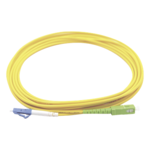 Jumper de Fibra Óptica Monomodo LC/UPC-SC/APC Simplex, Color Amarillo 3 Metros (9.84 Pies)